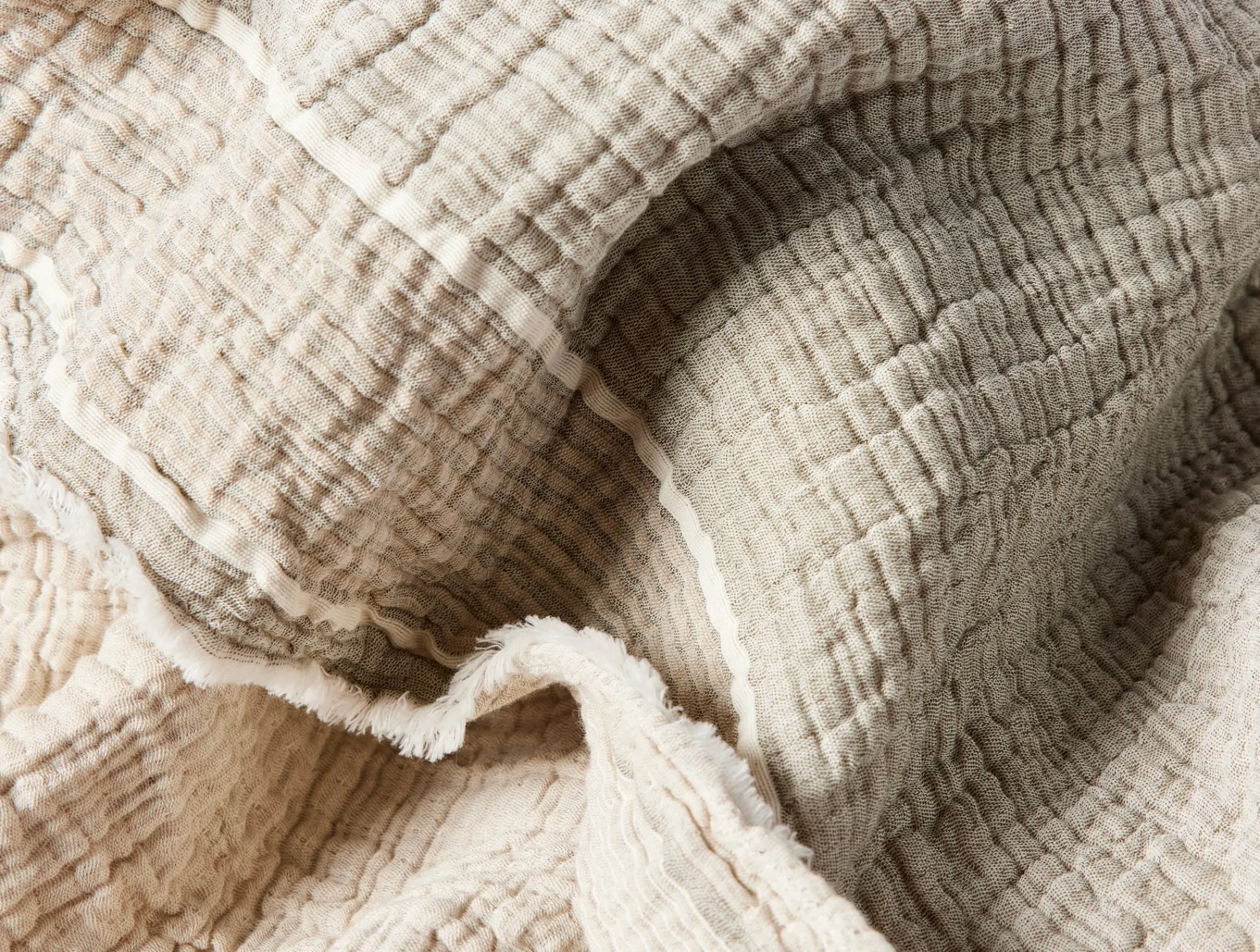 Coyuchi Topanga Organic Matelasse Striped Throw< Throws