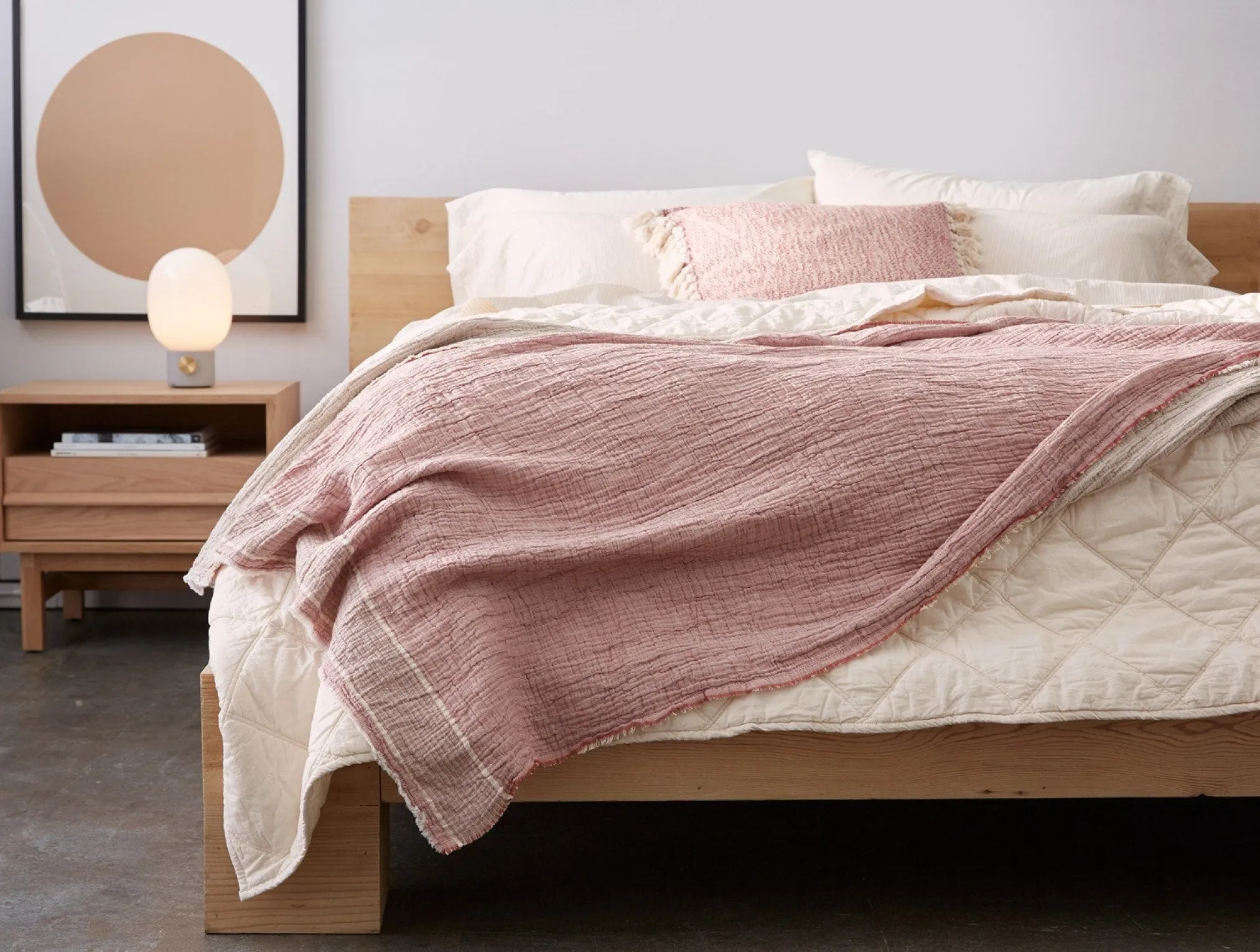 Coyuchi Topanga Organic Matelasse Striped Throw< Throws