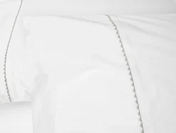 Coyuchi Trailing Embroidered Organic Percale Pillowcases< Pillowcases|Pillowcases