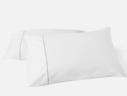 Coyuchi Trailing Embroidered Organic Percale Pillowcases< Pillowcases|Pillowcases