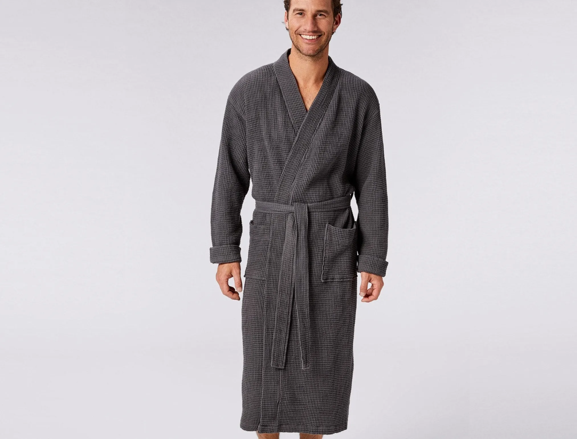 Coyuchi Unisex Organic Waffle Robe< Bathrobes|Men's Sleep