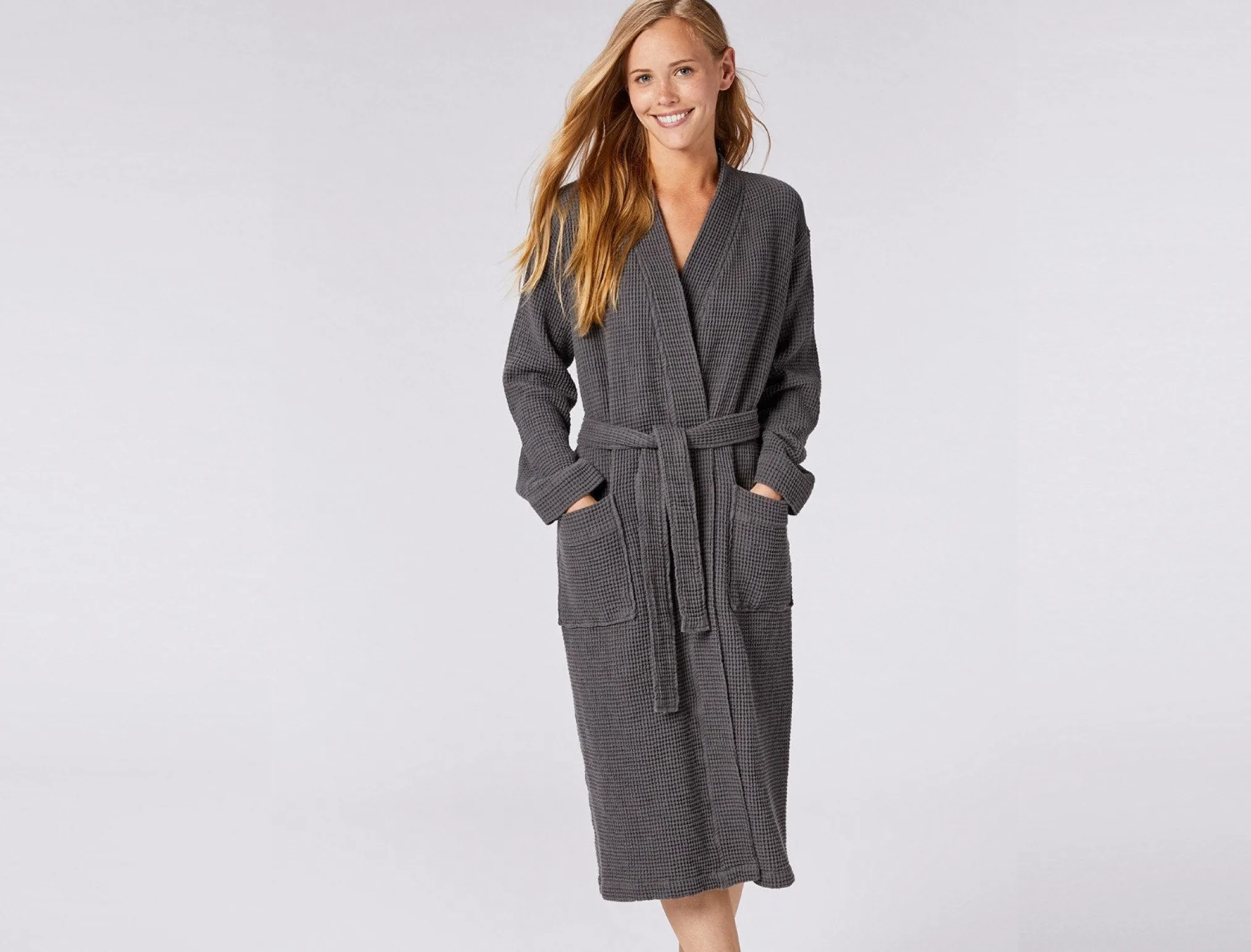 Coyuchi Unisex Organic Waffle Robe< Bathrobes|Men's Sleep