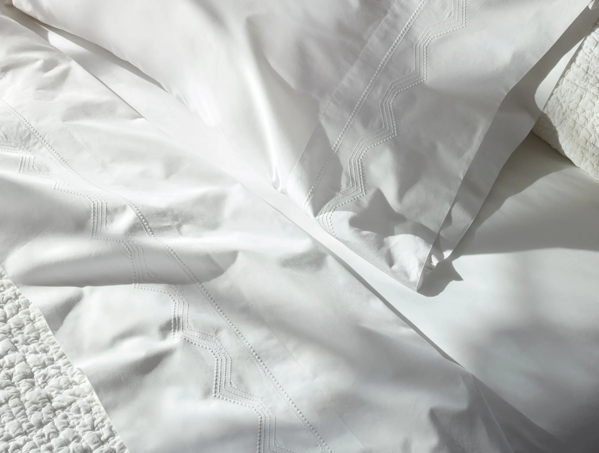 Coyuchi Vista Embroidered Organic Pillowcases< Pillowcases|Pillowcases