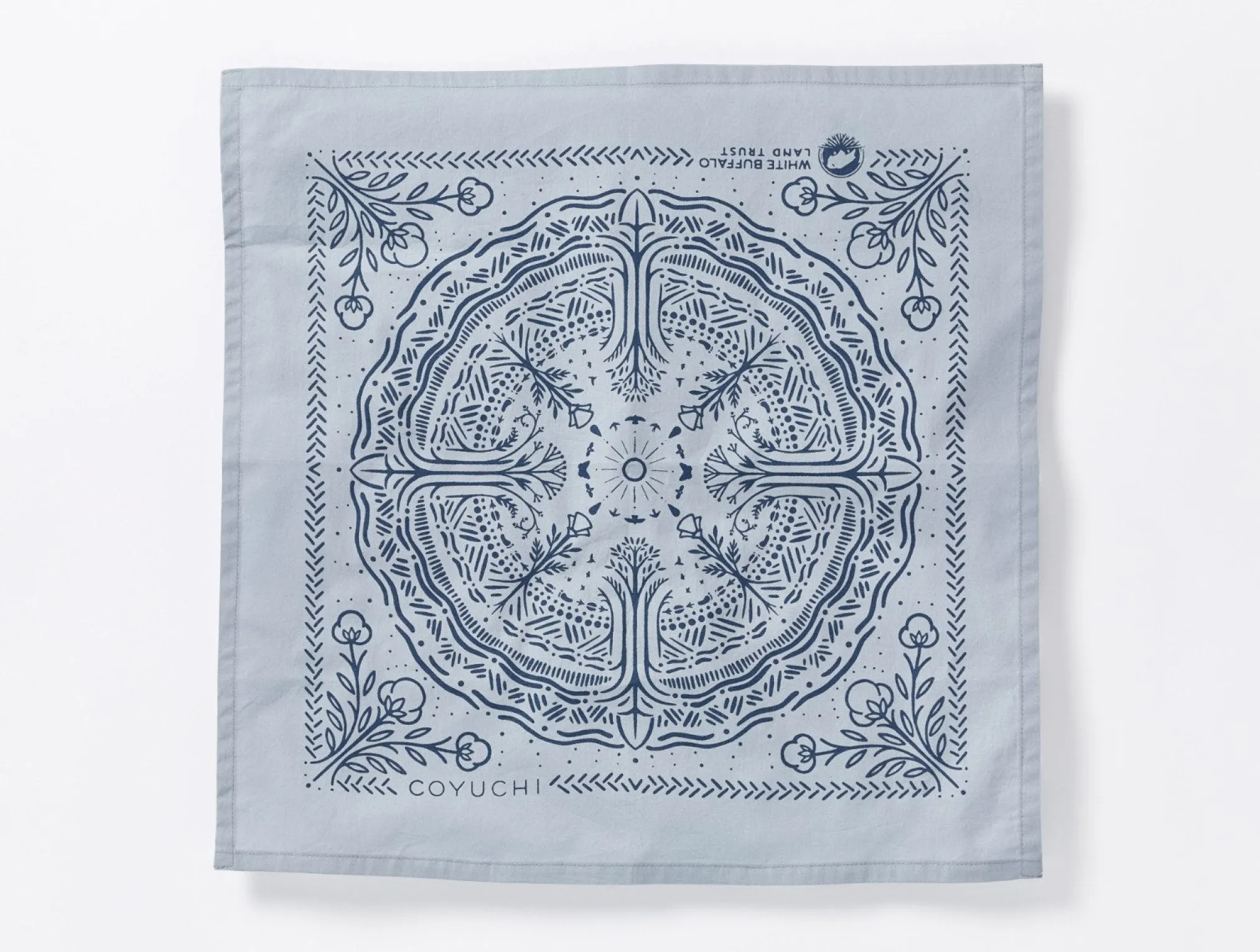 Coyuchi White Buffalo Land Trust Bandana Napkins, Set of 4< Dining