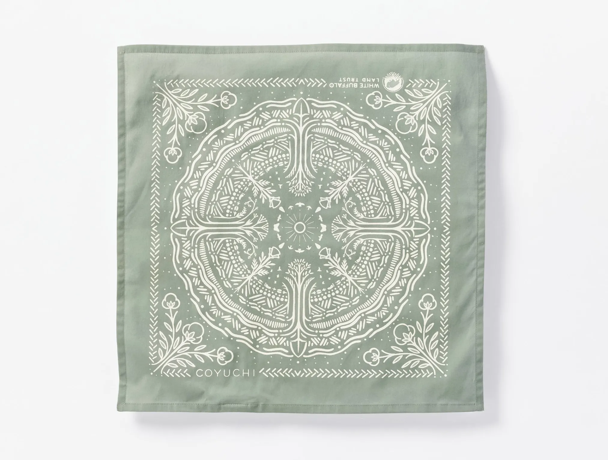 Coyuchi White Buffalo Land Trust Bandana Napkins, Set of 4< Dining
