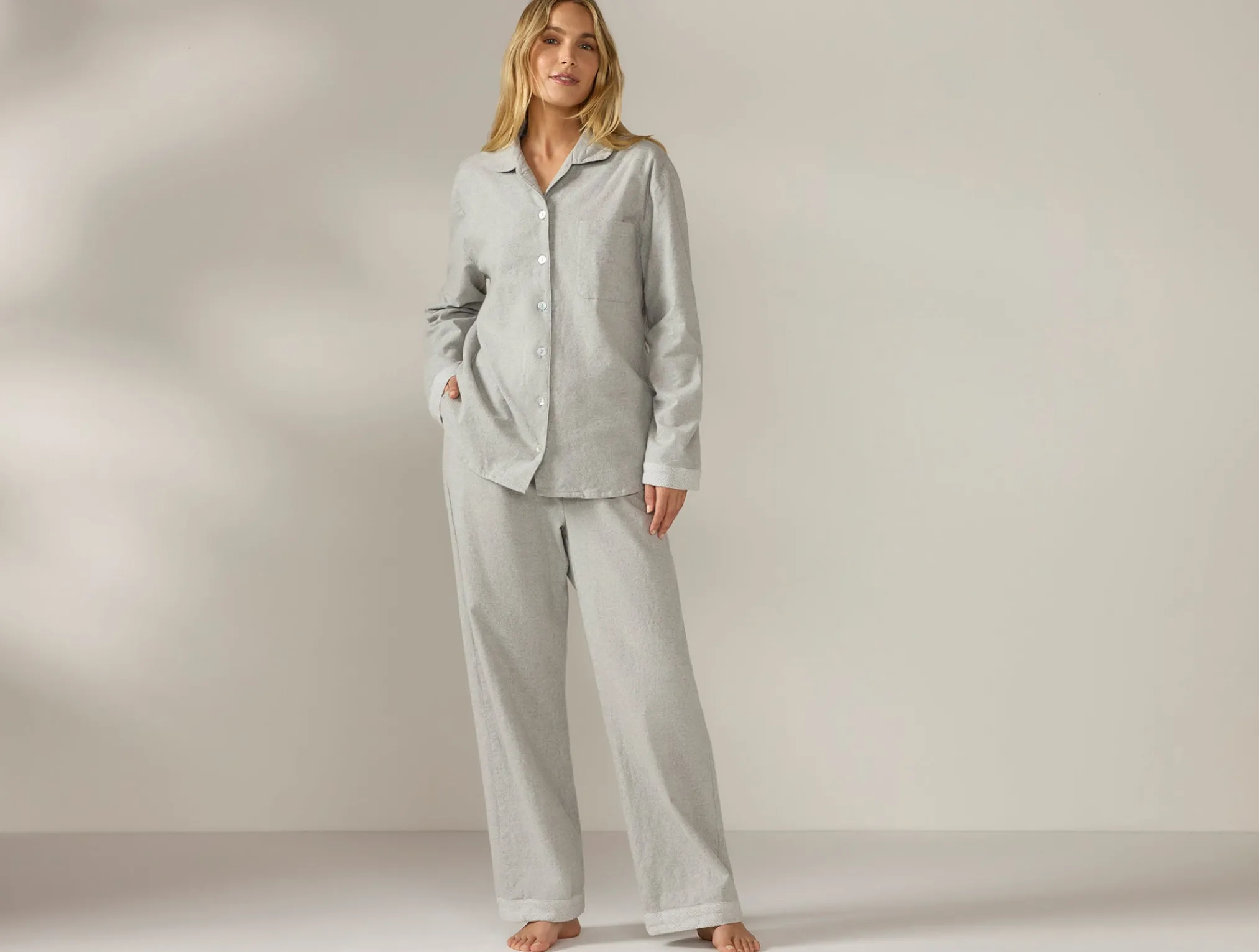 Coyuchi Women's Cloud Brushed Organic Flannel Pajama Set<Women Women's Sleep