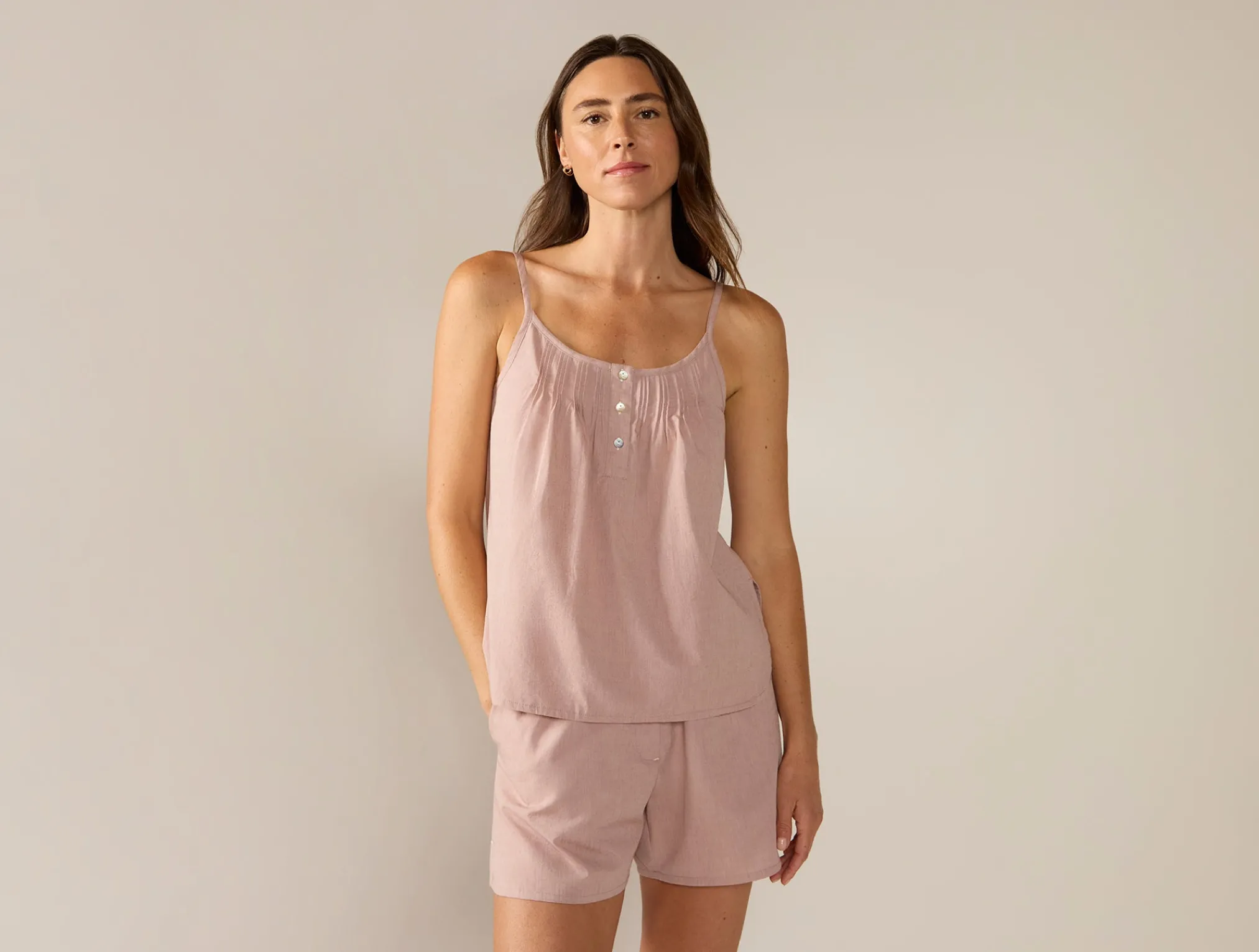 Coyuchi Women's Isla Organic Cotton Cami Short Set<Women Women's Sleep