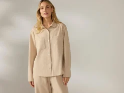 Coyuchi Women's Isla Organic Cotton Long Sleeve Pajama Set<Women Women's Sleep