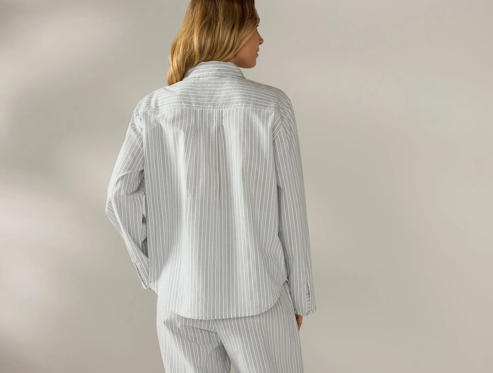 Coyuchi Women's Isla Organic Cotton Long Sleeve Pajama Set<Women Women's Sleep