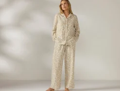 Coyuchi Women's Isla Organic Cotton Long Sleeve Pajama Set<Women Women's Sleep