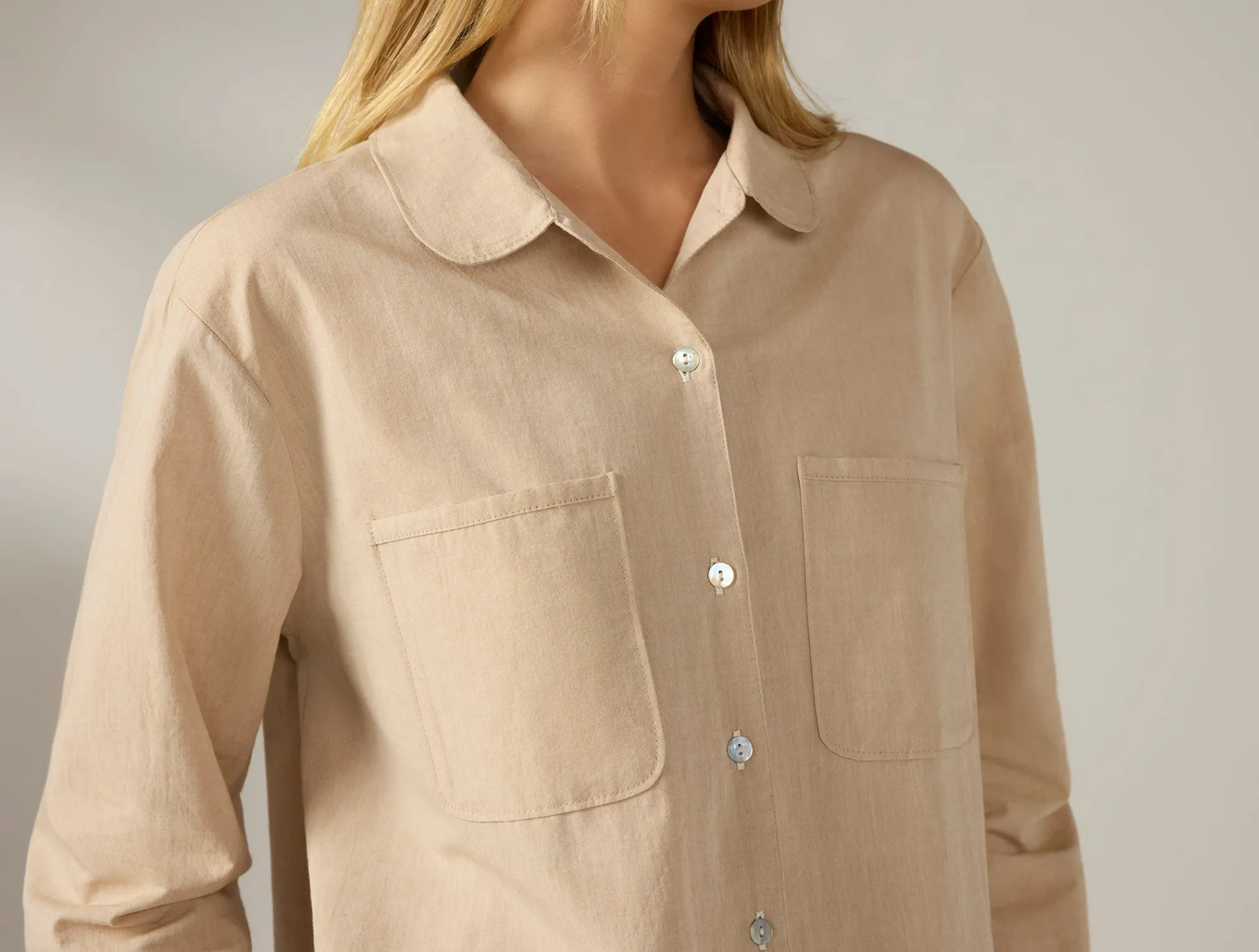 Coyuchi Women's Isla Organic Cotton Long Sleeve Pajama Set<Women Women's Sleep
