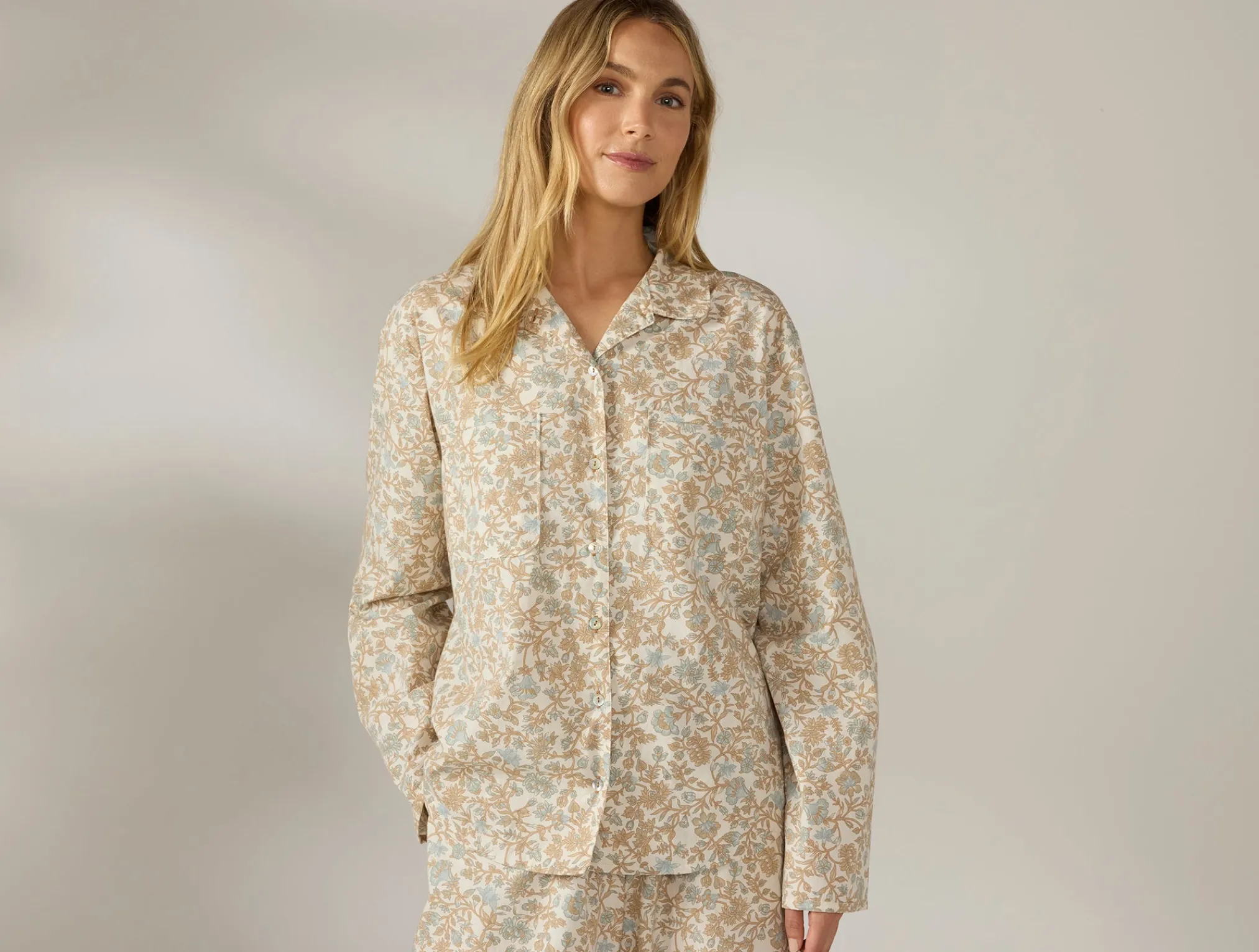 Coyuchi Women's Isla Organic Cotton Long Sleeve Pajama Set<Women Women's Sleep
