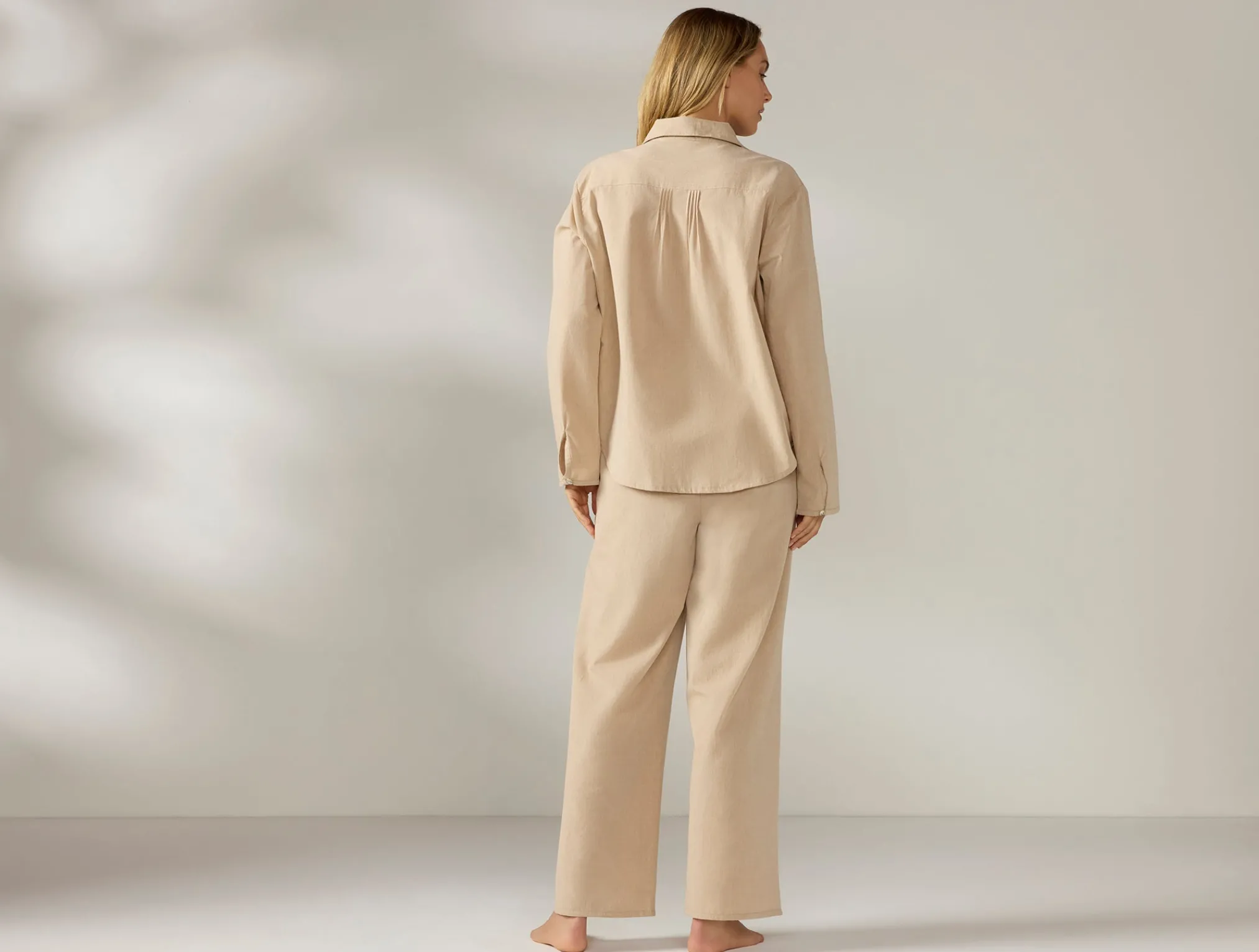 Coyuchi Women's Isla Organic Cotton Long Sleeve Pajama Set<Women Women's Sleep