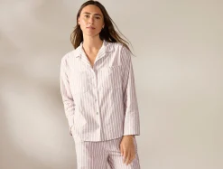 Coyuchi Women's Isla Organic Cotton Long Sleeve Pajama Set<Women Women's Sleep