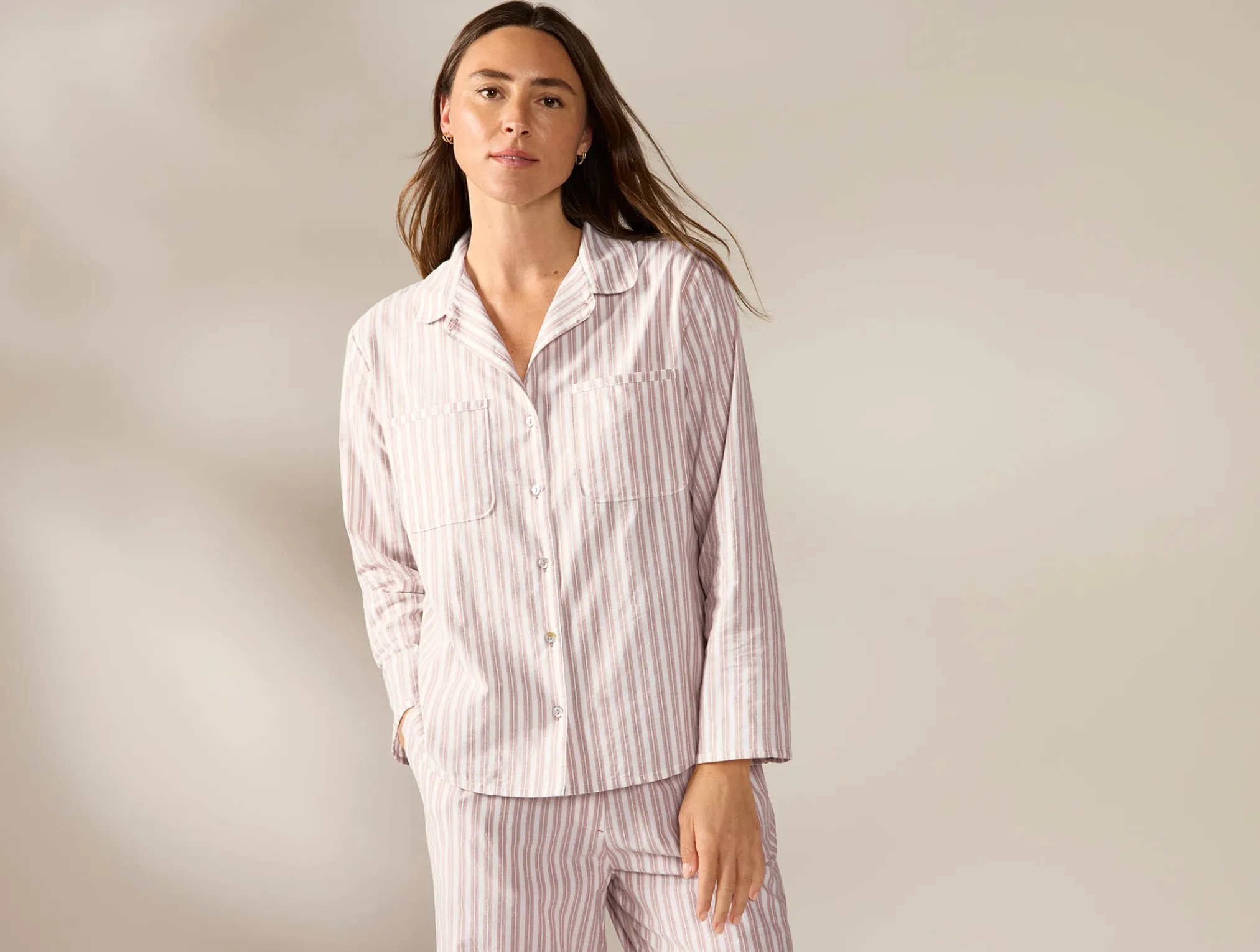 Coyuchi Women's Isla Organic Cotton Long Sleeve Pajama Set<Women Women's Sleep