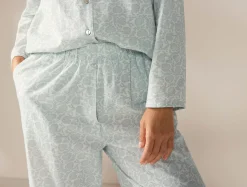 Coyuchi Women's Isla Organic Cotton Long Sleeve Pajama Set<Women Women's Sleep