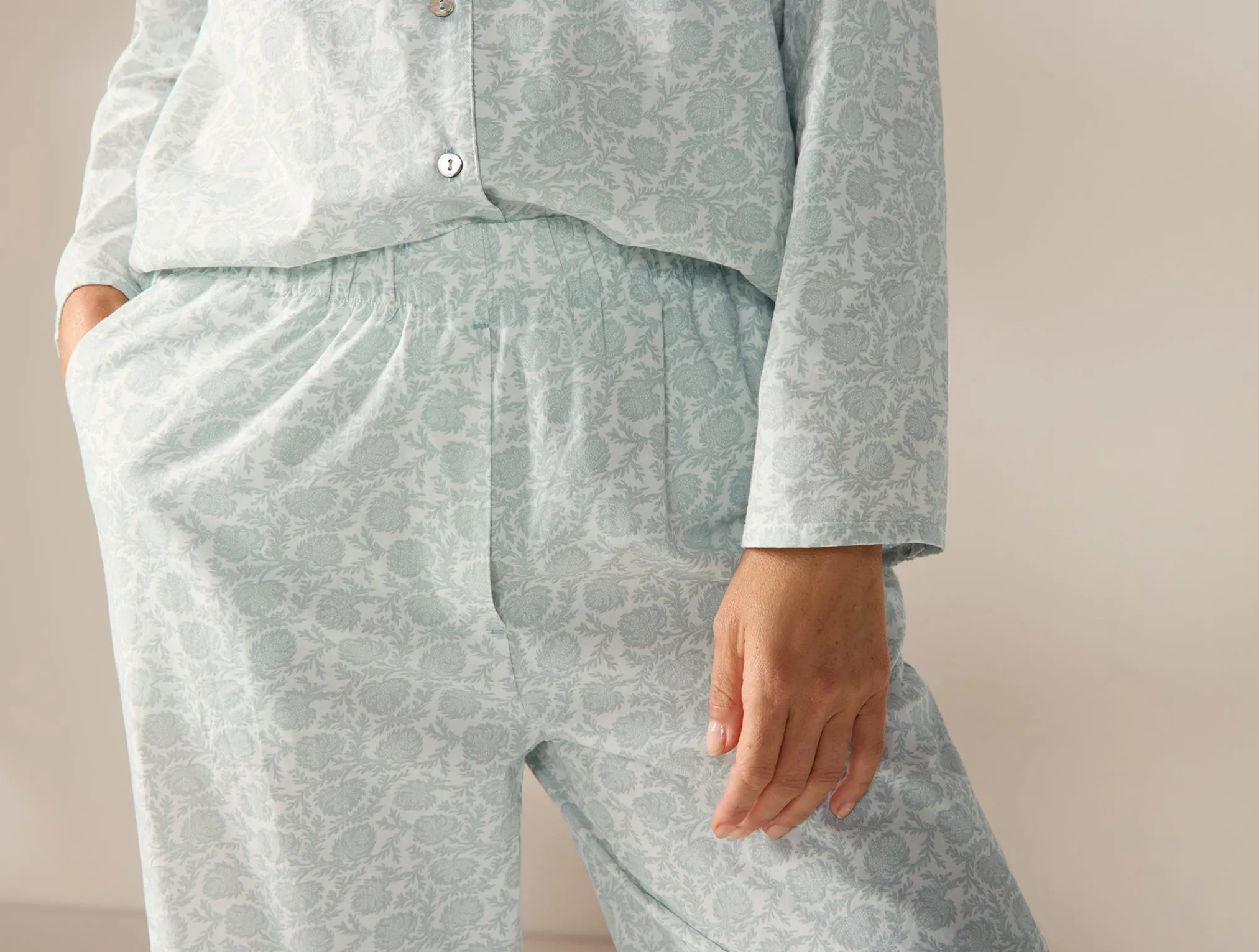 Coyuchi Women's Isla Organic Cotton Long Sleeve Pajama Set<Women Women's Sleep