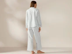Coyuchi Women's Isla Organic Cotton Long Sleeve Pajama Set<Women Women's Sleep