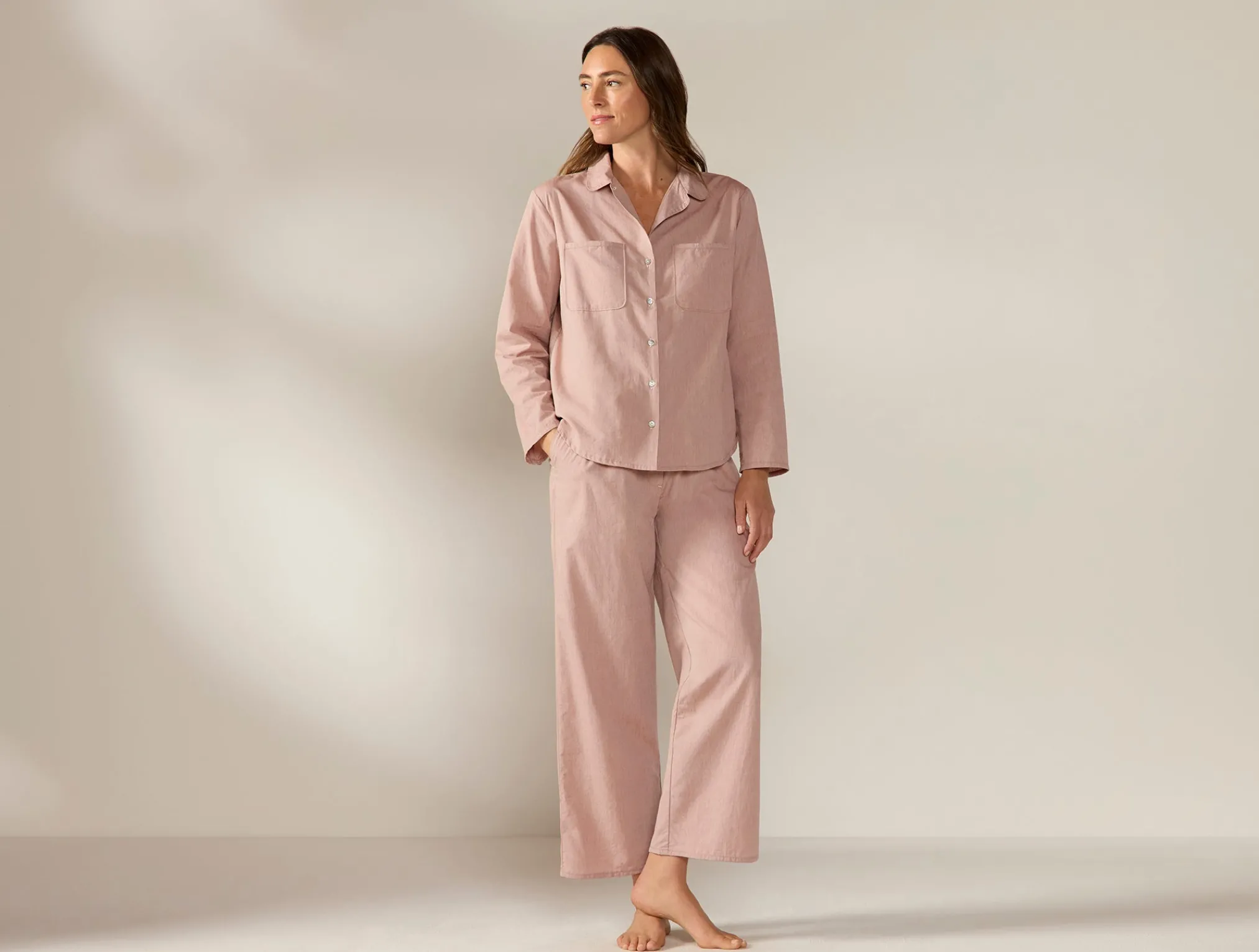 Coyuchi Women's Isla Organic Cotton Long Sleeve Pajama Set<Women Women's Sleep